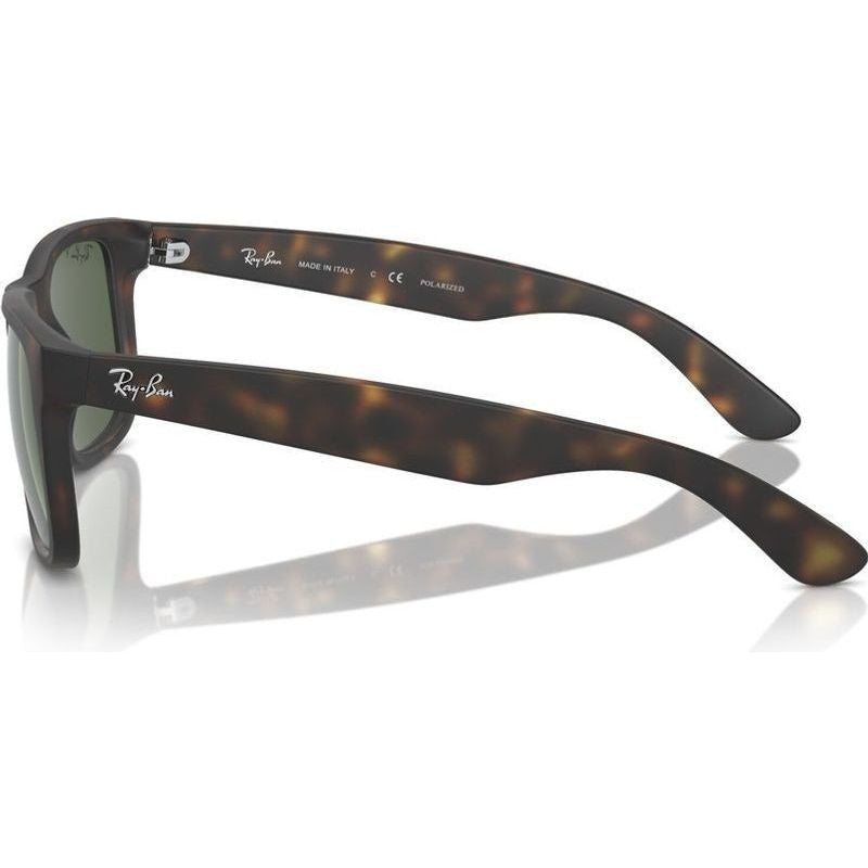 Justin Classic RB4165, Rubber Havana/Dark Green Polarised Lenses 55 Eye Size