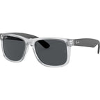 Justin Classic RB4165, Rubber Transparent/Dark Grey Lenses 55 Eye Size