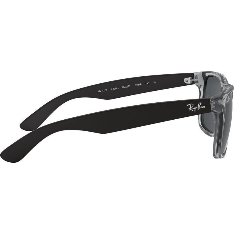 Justin Classic RB4165, Rubber Transparent/Dark Grey Lenses 51 Eye Size