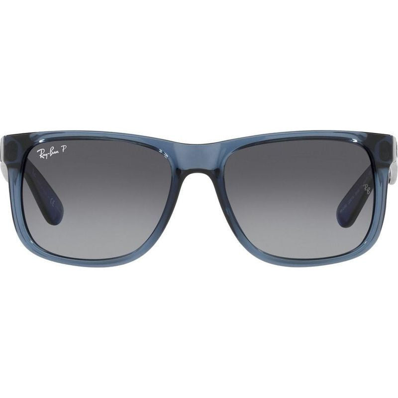 Justin Classic RB4165, Transparent Blue/Grey Gradient Polarised Lenses 51 Eye Size