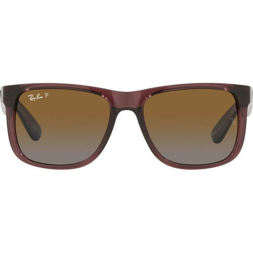 Justin Classic RB4165, Transparent Dark Brown/Brown Gradient Polarised Lenses 55 Eye Size
