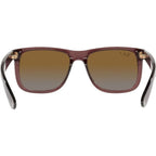 Justin Classic RB4165, Transparent Dark Brown/Brown Gradient Polarised Lenses 55 Eye Size
