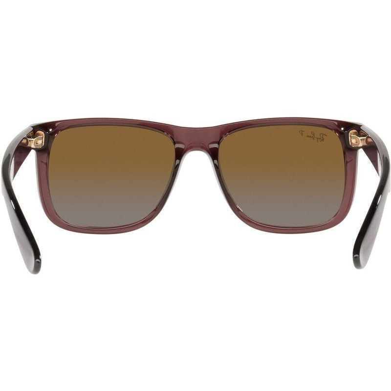 Justin Classic RB4165, Transparent Dark Brown/Brown Gradient Polarised Lenses 55 Eye Size