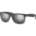 Justin Classic RB4165, Rubber Grey/Grey Silver Mirror Gradient Lenses 55 Eye Size