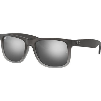 Justin Classic RB4165, Rubber Grey/Grey Silver Mirror Gradient Lenses 55 Eye Size