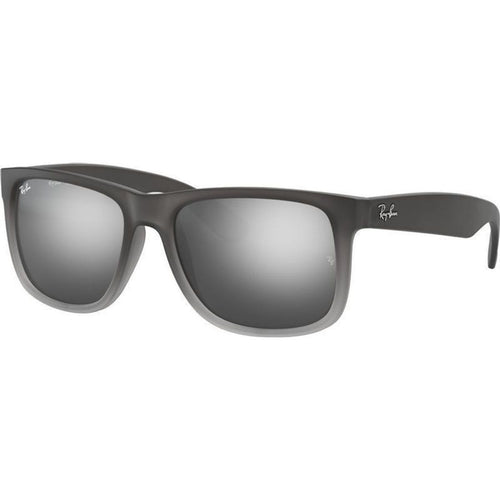 Justin Classic RB4165, Rubber Grey/Grey Silver Mirror Gradient Lenses 55 Eye Size