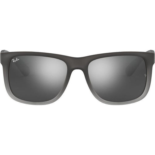 Justin Classic RB4165, Rubber Grey/Grey Silver Mirror Gradient Lenses 55 Eye Size