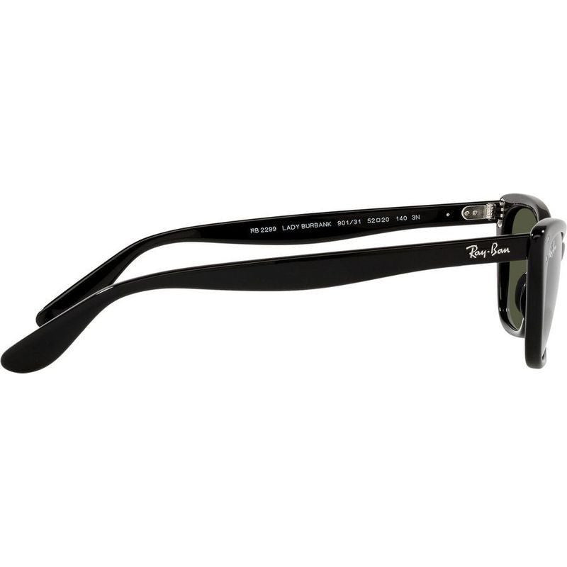 Lady Burbank RB2299, Black/Green Glass Lenses 55 Eye Size