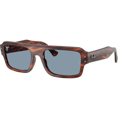 Flacko RB4454, Striped Havana/Blue Glass Lenses 56 Eye Size