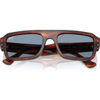 Flacko RB4454, Striped Havana/Blue Glass Lenses 56 Eye Size