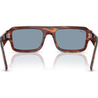 Flacko RB4454, Striped Havana/Blue Glass Lenses 56 Eye Size