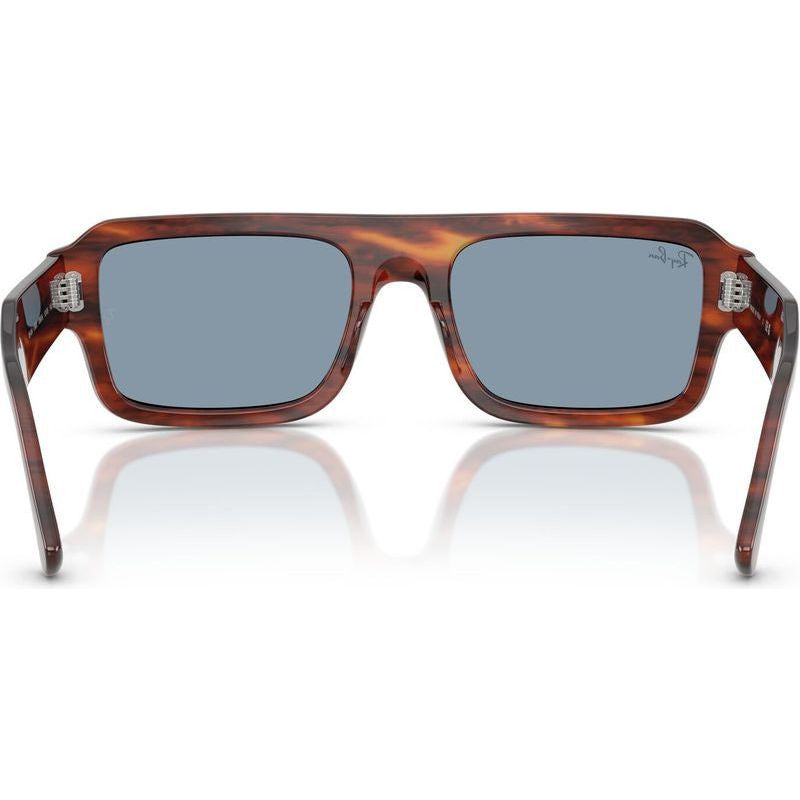 Flacko RB4454, Striped Havana/Blue Glass Lenses 56 Eye Size
