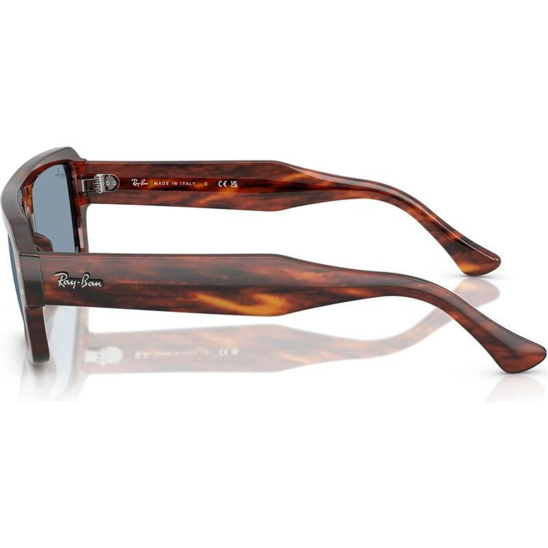 Flacko RB4454, Striped Havana/Blue Glass Lenses 56 Eye Size