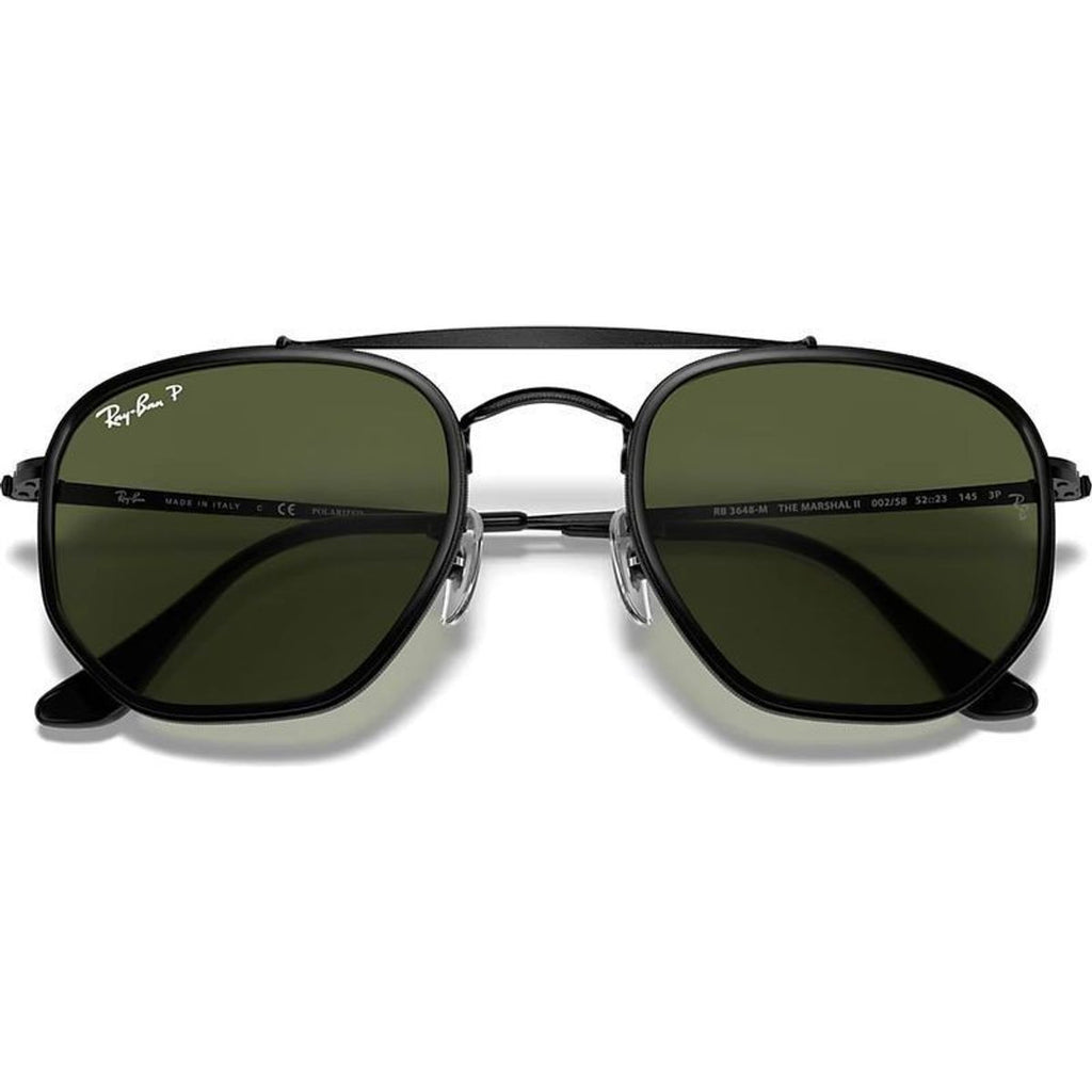 Marshal II RB3648M, Black/Green Polarised Glass Lenses