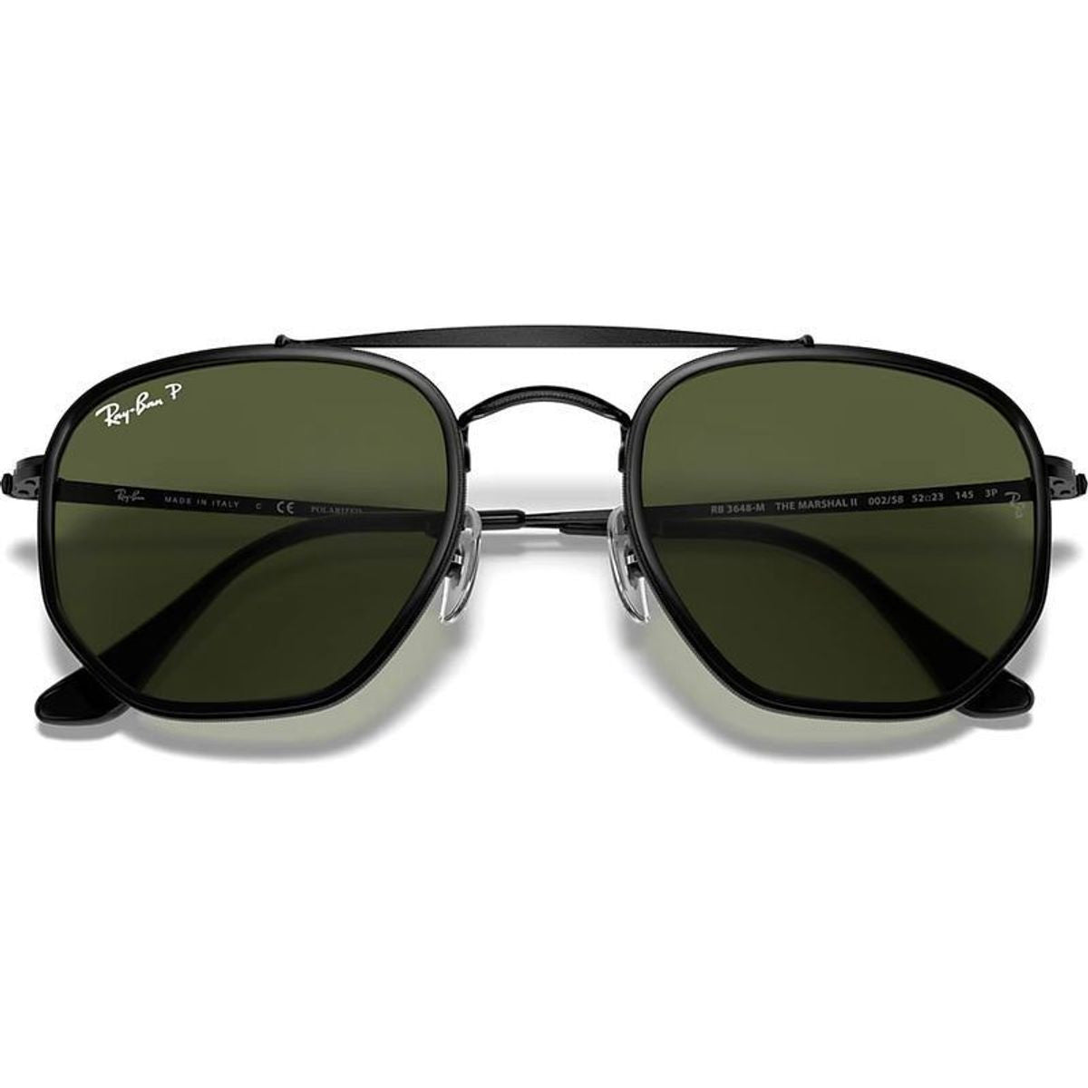 Marshal II RB3648M, Black/Green Polarised Glass Lenses