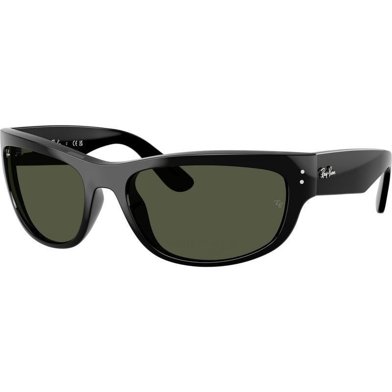 Mega Balorama RB2289, Black/Green Glass Lenses 63 Eye Size