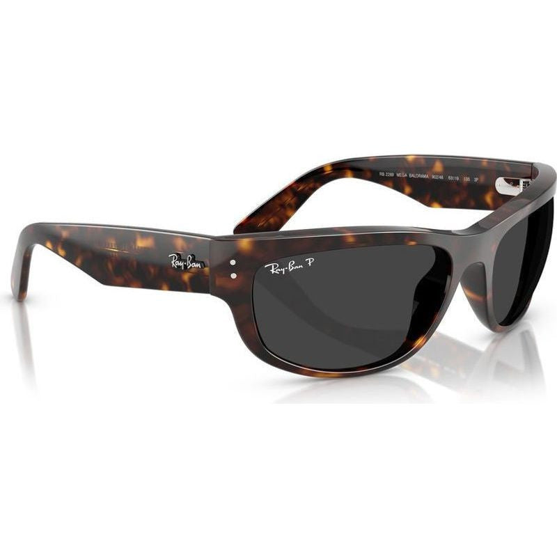 Mega Balorama RB2289, Havana/Black Glass Polarised Lenses 63 Eye Size