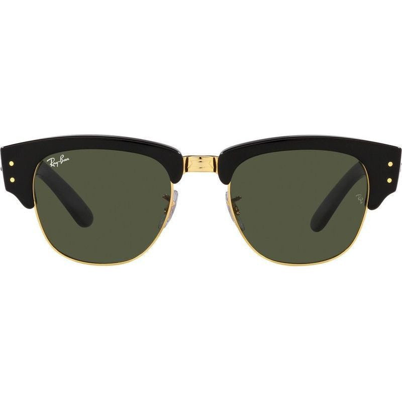 Mega Clubmaster RB0316S, Black on Arista/Green Glass Lenses 50 Eye Size