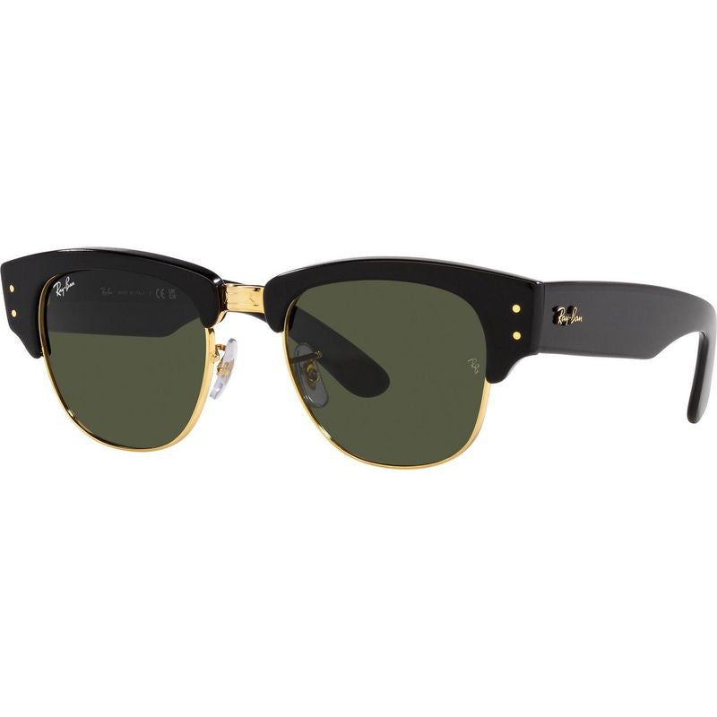 Mega Clubmaster RB0316S, Black on Arista/Green Glass Lenses 53 Eye Size