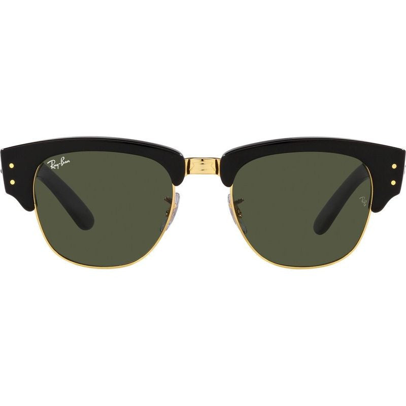 Mega Clubmaster RB0316S, Black on Arista/Green Glass Lenses 53 Eye Size