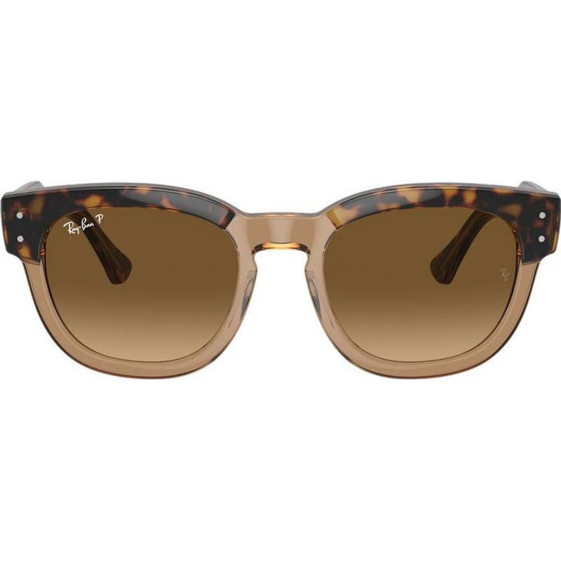 Mega Hawkeye RB0298S, Havana on Transparent Brown/Brown Gradient Polarised Glass Lenses