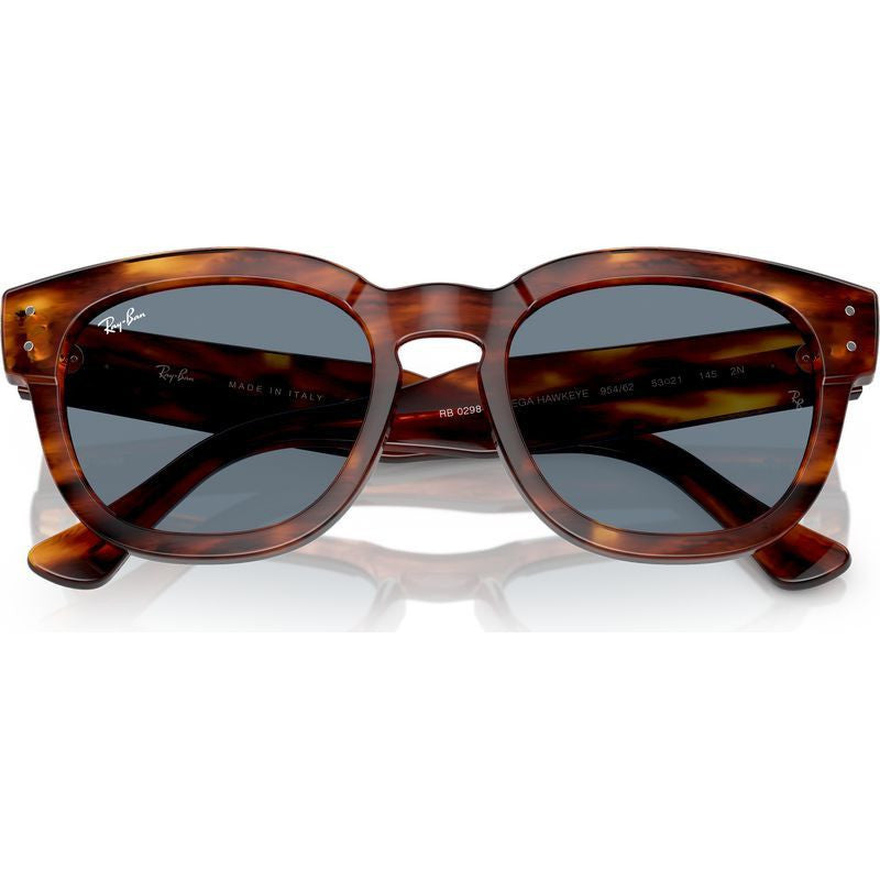 Mega Hawkeye RB0298S, Striped Havana/Blue Glass Lenses