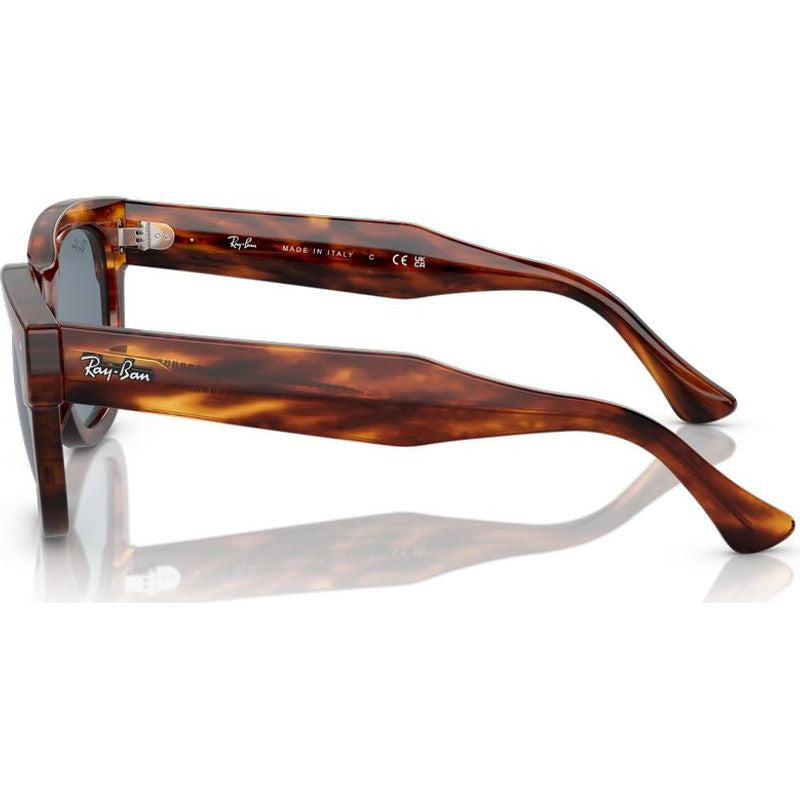 Mega Hawkeye RB0298S, Striped Havana/Blue Glass Lenses