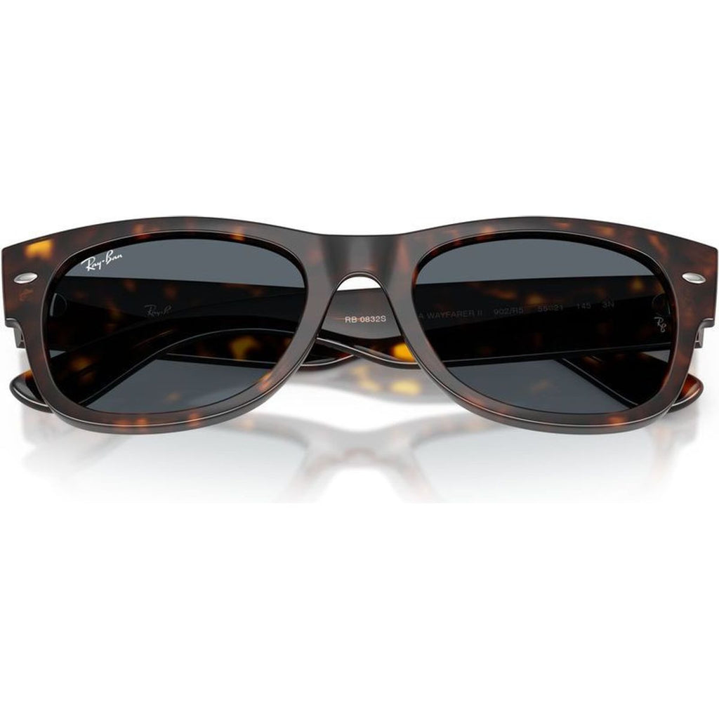 Mega Wayfarer II RB0832S, Havana/Blue Glass Lenses