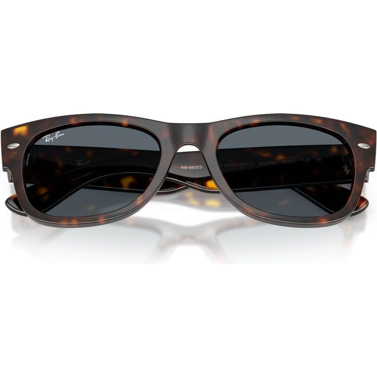 Mega Wayfarer II RB0832S, Havana/Blue Glass Lenses