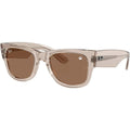 Mega Wayfarer RB0840S, Transparent Light Brown/Dark Brown Glass Lenses