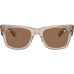 Mega Wayfarer RB0840S, Transparent Light Brown/Dark Brown Glass Lenses