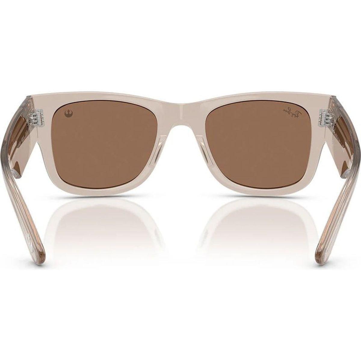 Mega Wayfarer RB0840S, Transparent Light Brown/Dark Brown Glass Lenses