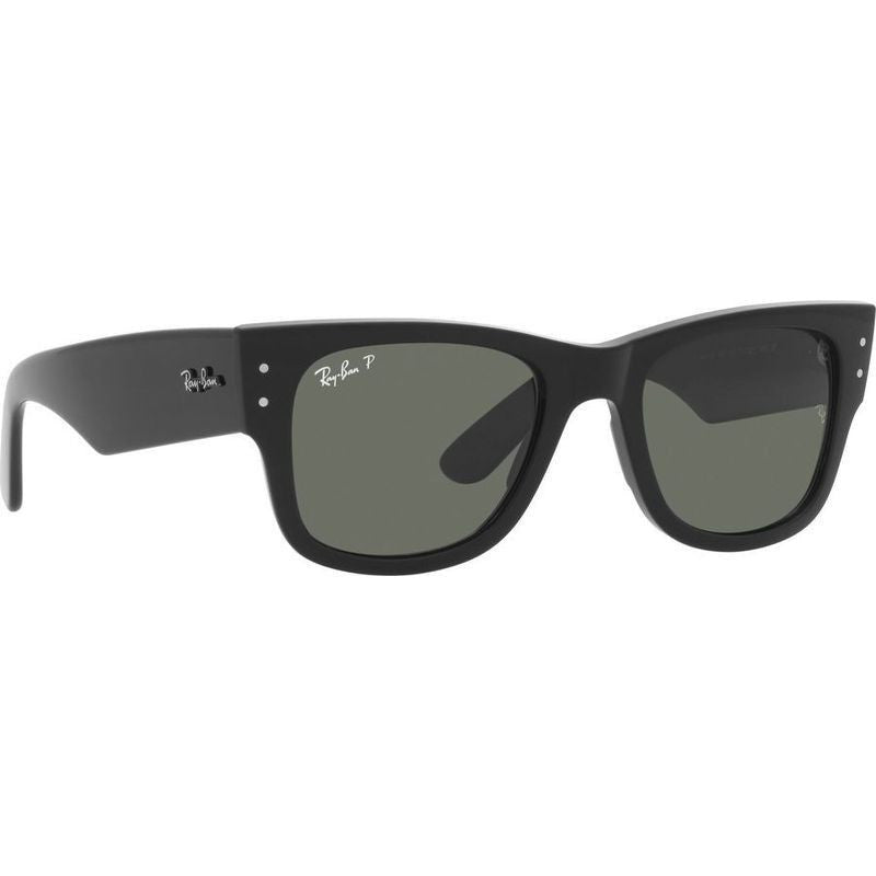 Mega Wayfarer RB0840SF, Black/Green Polarised Glass Lenses