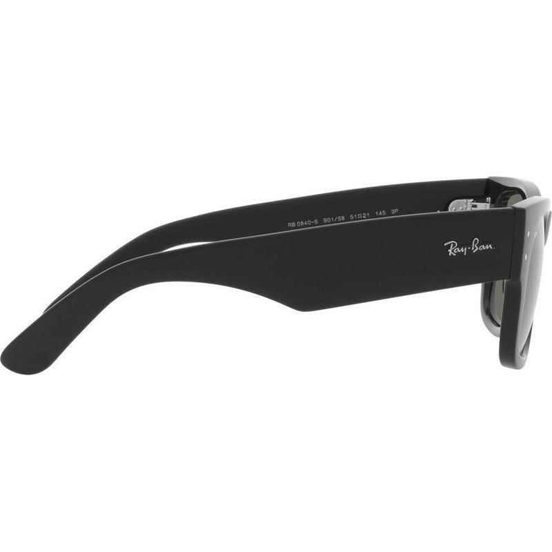 Mega Wayfarer RB0840SF, Black/Green Polarised Glass Lenses