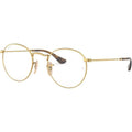 Round Metal RX3447V, Gold/Clear Lenses 50 Eye Size