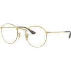 Round Metal RX3447V, Gold/Clear Lenses 50 Eye Size