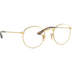 Round Metal RX3447V, Gold/Clear Lenses 50 Eye Size