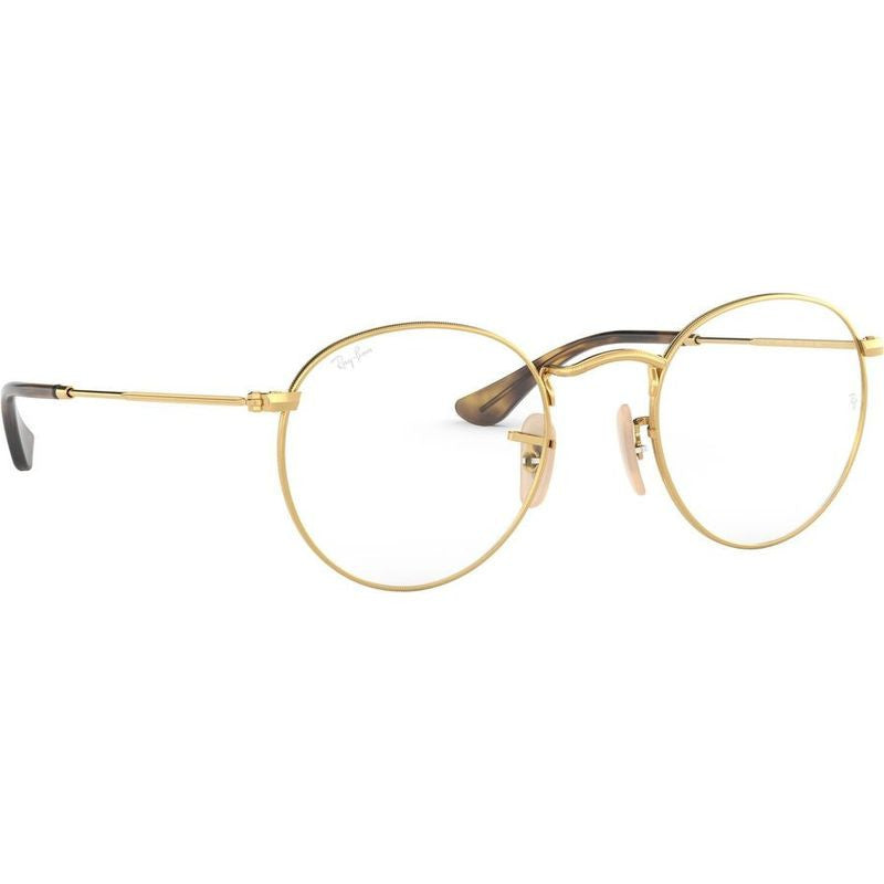 Round Metal RX3447V, Gold/Clear Lenses 50 Eye Size