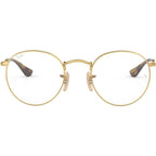 Round Metal RX3447V, Gold/Clear Lenses 50 Eye Size