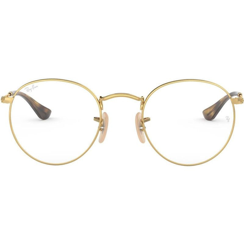 Round Metal RX3447V, Gold/Clear Lenses 50 Eye Size