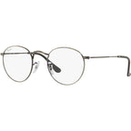 Round Metal RX3447V, Gunmetal/Clear Lenses 50 Eye Size