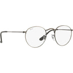 Round Metal RX3447V, Gunmetal/Clear Lenses 50 Eye Size