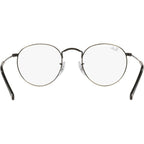 Round Metal RX3447V, Gunmetal/Clear Lenses 50 Eye Size
