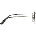 Round Metal RX3447V, Gunmetal/Clear Lenses 50 Eye Size