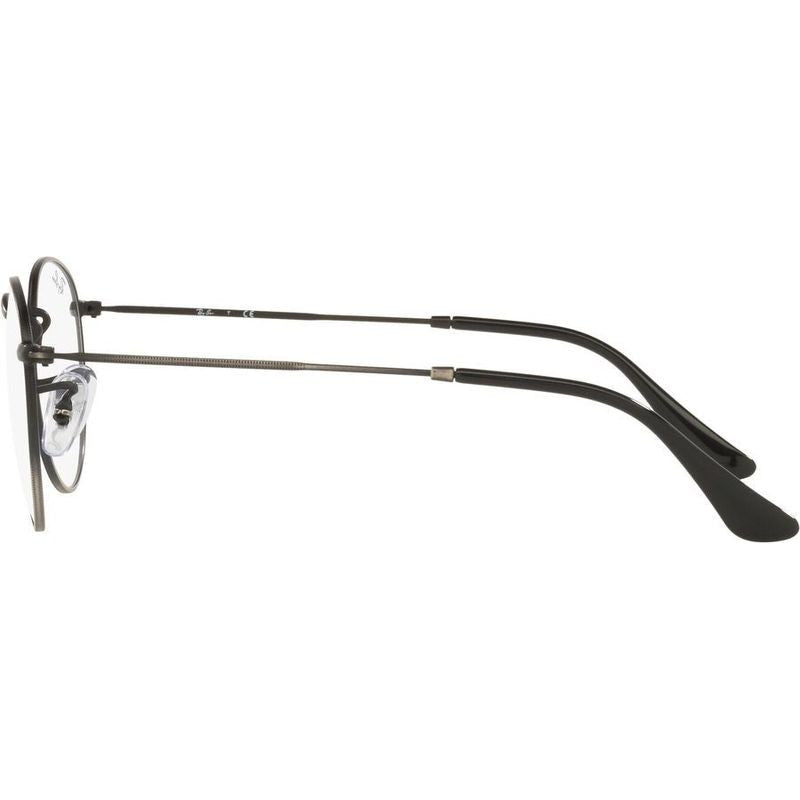 Round Metal RX3447V, Gunmetal/Clear Lenses 50 Eye Size