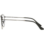 Round Metal RX3447V, Gunmetal/Clear Lenses 50 Eye Size