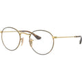 Round Metal RX3447V, Havana on Gold/Clear Lenses 50 Eye Size