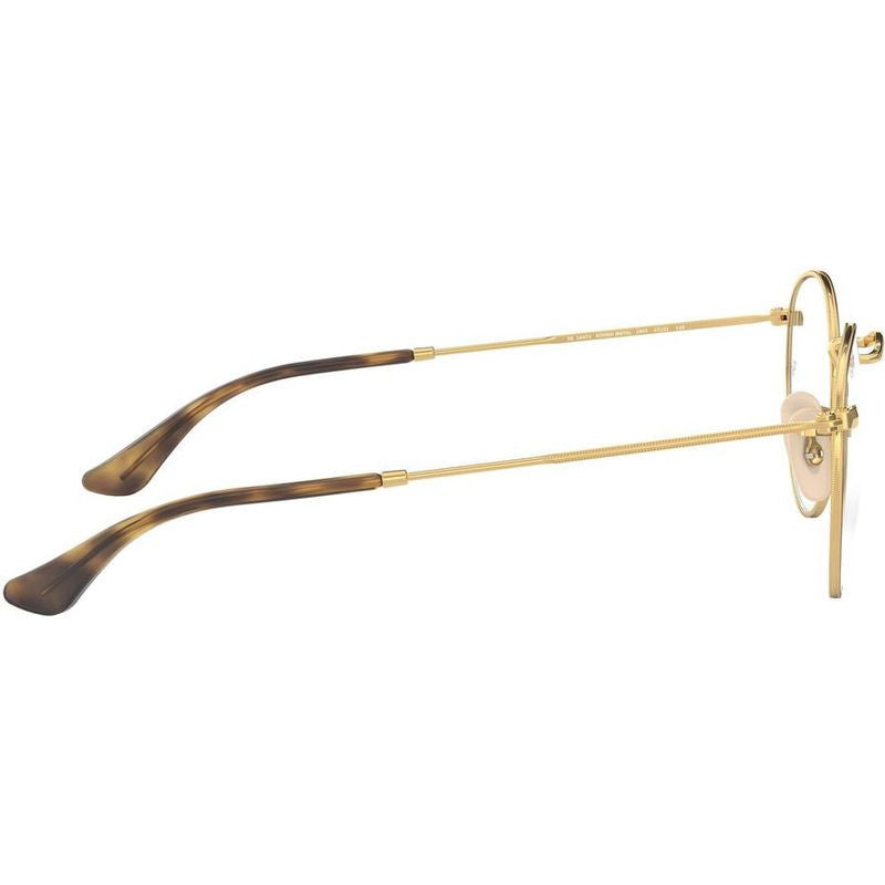 Round Metal RX3447V, Havana on Gold/Clear Lenses 50 Eye Size