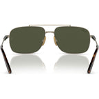 Michael Titanium RB8096, Arista Gold/Green Glass Lenses