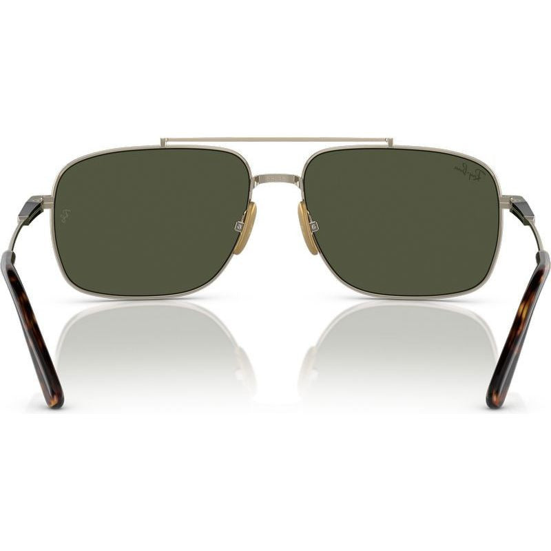 Michael Titanium RB8096, Arista Gold/Green Glass Lenses